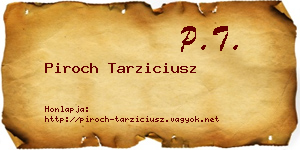 Piroch Tarziciusz névjegykártya